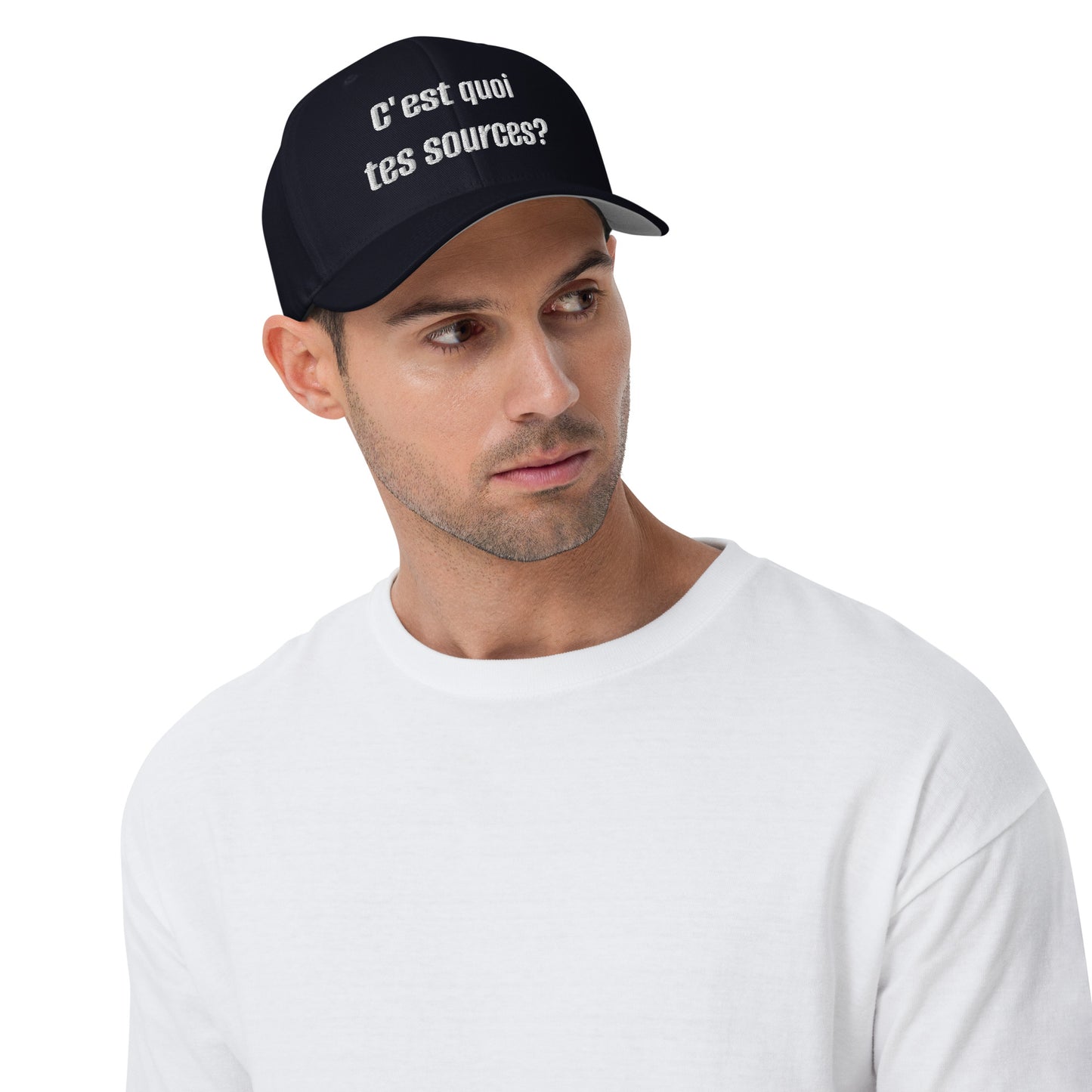 Casquette "C'est quoi tes sources?" - Bleu marine