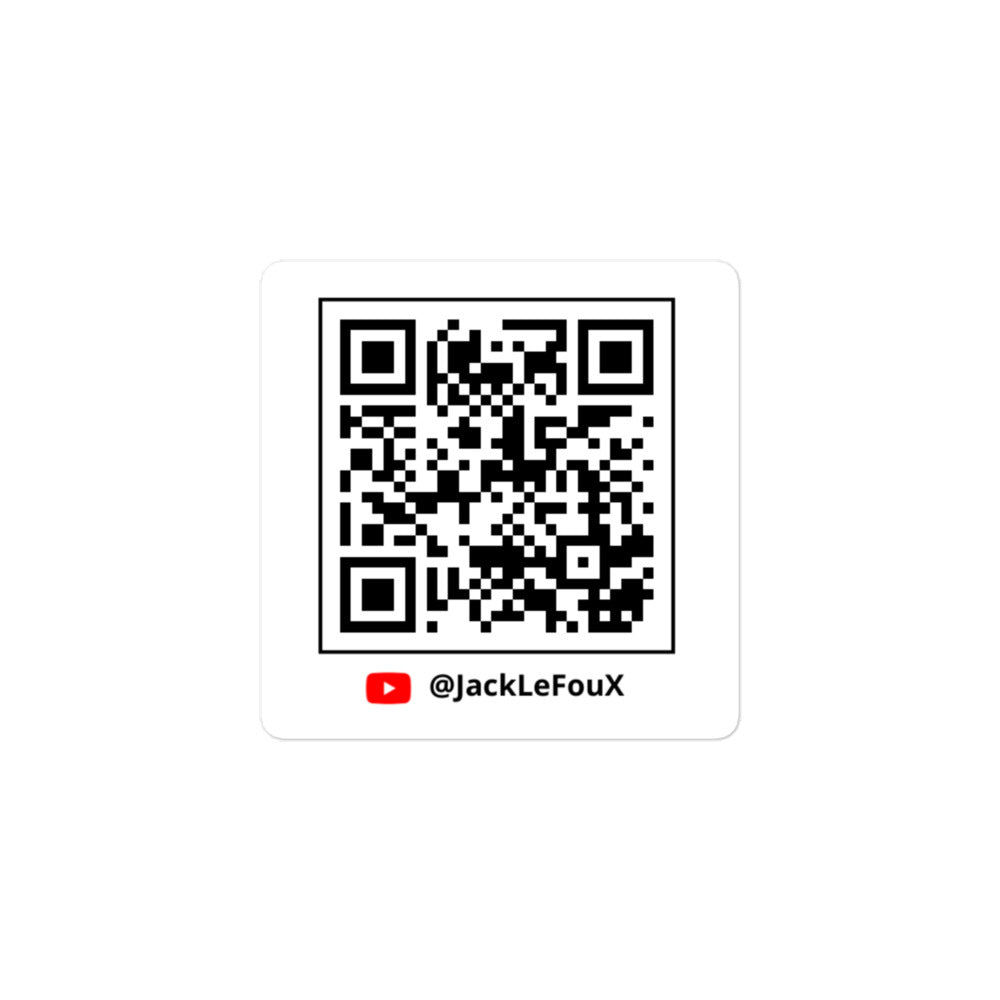Autocollant "Youtube JackLeFouX" - Blanc