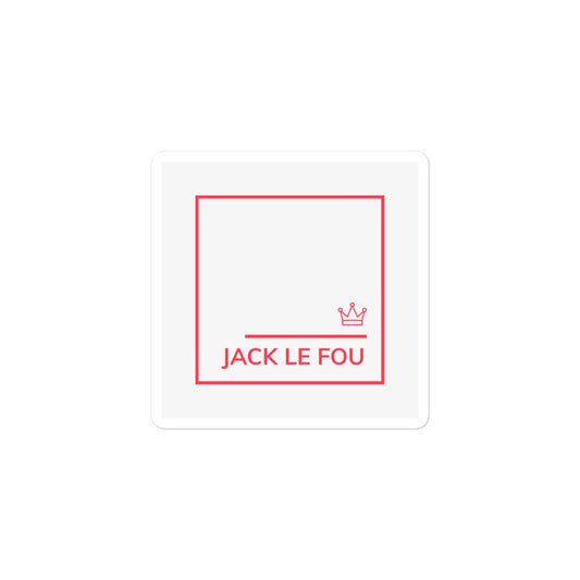 Autocollant "Logo JackLeFou" - Blanc