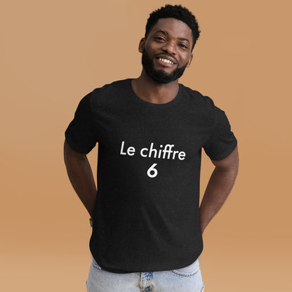 T-shirt "Le chiffre 6" - Noir chiné