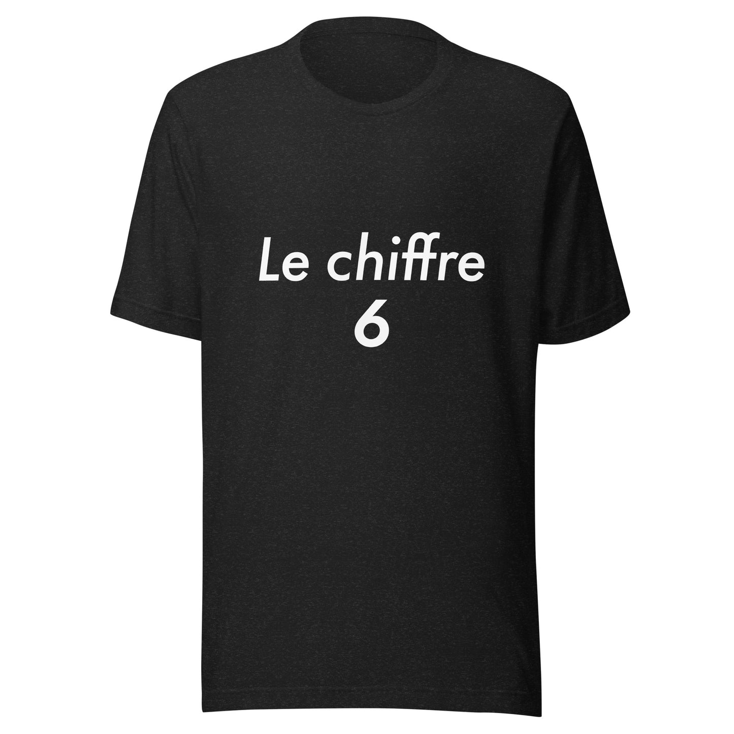 T-shirt "Le chiffre 6" - Noir chiné