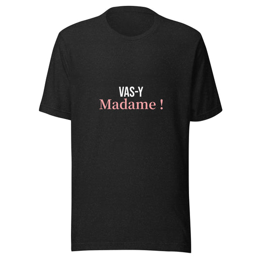 T-shirt "Vas-y Madame" - Noir chiné