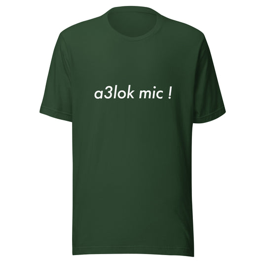 T-shirt "a3lok mic" - Vert forêt