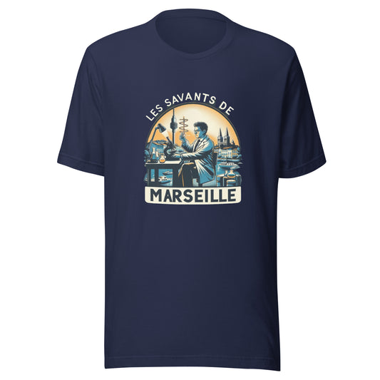 T-shirt  "Les savants de Marseille" - Bleu marine